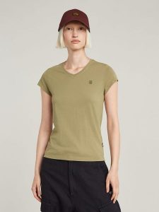 G-Star Koszulka w kolorze khaki rozmiar: M. Brązowe bluzki G-Star, m, bez wzorów, z bawełny, retro, bez kołnierzyka, bez ramiączek. Za 96,14 zł.