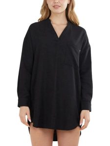Koszula damska Fundango Athene Cover-Up długi rękaw. Czarne koszule FUNDANGO, s, bez wzorów, z bawełny, bez kołnierzyka, bez ramiączek. Za 299,00 zł.