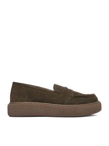Lasocki Półbuty CEO-WI23-CRICKIT-06 Khaki. Brązowe półbuty Lasocki, bez wzorów, ze skóry, bez obcasa, na płaskiej podeszwie, bez zapięcia. Za 229,99 zł.