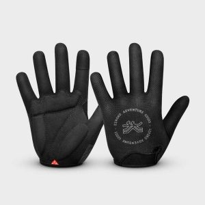 Rękawiczki rowerowe Gravel unisex SIROKO Frontier. Czarne rękawiczki SIROKO, bez wzorów, z tkaniny. Za 148,00 zł.