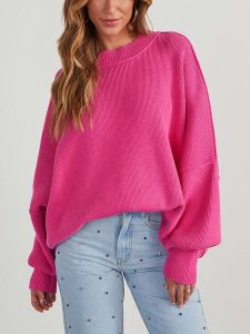 LA Angels Sweter w kolorze różowym rozmiar: M. Różowe swetry oversize LA Angels, m, bez wzorów, z bawełny, bez ramiączek. Za 171,28 zł.