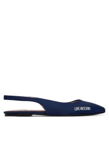 LOVE MOSCHINO Baleriny JA11021G1OIM0750 Granatowy. Niebieskie balerinki LOVE MOSCHINO, bez wzorów, ze skóry, bez obcasa, bez zapięcia. Za 493,99 zł.