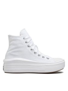 Converse Trampki Chuck Taylor All Star Move Platform 568498C Biały. Białe trampki Converse, bez wzorów, z materiału, bez zapięcia. Za 359,99 zł.