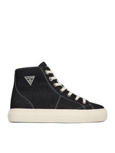 Guess Jeans Tenisówki CWBEO-GJ202505163 Czarny. Czarne trampki Guess Jeans, z aplikacjami, z jeansu, bez zapięcia. Za 219,99 zł.