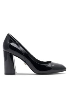 Gino Rossi Czółenka LUIZIANA-V650-391 Czarny. Czarne czółenka Gino Rossi, bez wzorów, z lakierowanej skóry, bez obcasa, bez zapięcia. Za 299,99 zł.