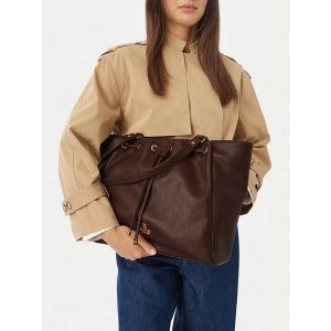 Torebka Beverly Hills Polo Club. Brązowe shopper bag Beverly Hills Polo Club, bez wzorów, bez dodatków. Za 279,99 zł.