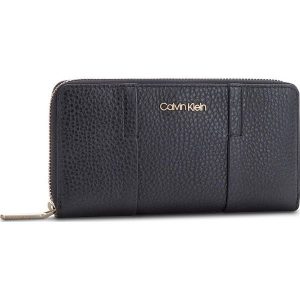 Duży Portfel Damski CALVIN KLEIN - City Leather Large Z K60K604494 001. Czarne portfele marki Calvin Klein, ze skóry. Za 449,00 zł.