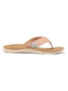 Reef Japonki "Santa Ana" w kolorze pomarańczowo-beżowym rozmiar: 37,5. Brązowe klapki Reef, bez wzorów, z otwartym noskiem, bez obcasa. Za 206,42 zł.