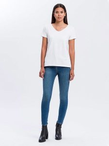 Cross Jeans Dżinsy - Skinny fit - w kolorze niebieskim rozmiar: W29/L34. Niebieskie jeansy Cross Jeans, z aplikacjami, z jeansu, z podwyższonym stanem. Za 82,64 zł.