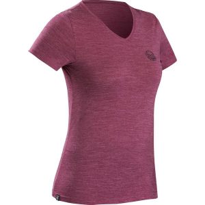 Koszulka trekkingowa damska Forclaz Travel 500 merino. Białe bluzki FORCLAZ, m, bez wzorów, z materiału, klasyczne, bez kołnierzyka, bez ramiączek. Za 99,99 zł.