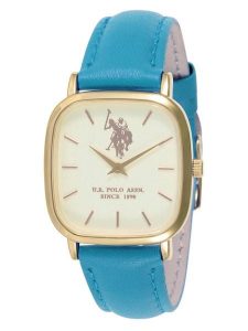 U.S. Polo Assn. Zegarek kwarcowy w kolorze złoto-błękitno-kremowym rozmiar: onesize. Niebieskie, analogowe zegarki U.S. Polo Assn. Za 217,99 zł.