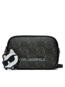 KARL LAGERFELD Torebka A1W30135 Czarny. Czarne listonoszki KARL LAGERFELD, bez wzorów, ze skóry, bez dodatków. Za 469,99 zł.