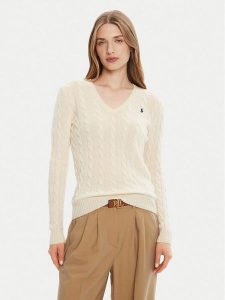 Polo Ralph Lauren Sweter 211971866001 Écru Slim Fit. Białe swetry klasyczne Polo Ralph Lauren, s, z wełny, bez kołnierzyka. Za 580,99 zł.