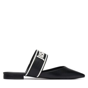 Baleriny Just Cavalli. Czarne balerinki Just Cavalli, bez wzorów, bez obcasa, bez zapięcia. Za 478,99 zł.