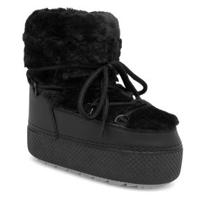 Śniegowce Jenny Fairy. Czarne buty zimowe Jenny Fairy, bez obcasa, bez zapięcia. Za 179,99 zł.