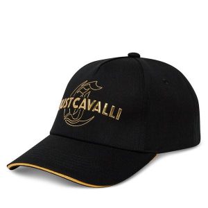 Czapka z daszkiem Just Cavalli. Czarne czapki Just Cavalli, bez wzorów. Za 149,99 zł.
