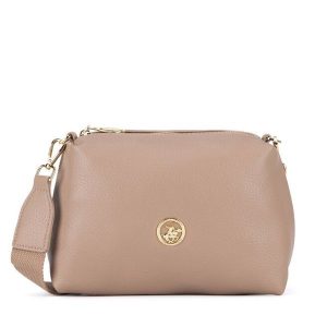 Torebka Beverly Hills Polo Club. Brązowe listonoszki Beverly Hills Polo Club, bez wzorów, bez dodatków. Za 159,99 zł.