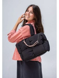 Fritzi aus Preußen Skórzany shopper bag "Limited Puffed" w kolorze czarnym - 41 x 27 x 17 cm rozmiar: onesize. Czarne shopper bag Fritzi aus Preußen, bez wzorów, z materiału, na ramię, bez dodatków. Za 201,08 zł.