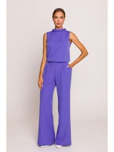 Made of emotion Kombinezon w kolorze fioletowym rozmiar: S. Różowe kombinezony Made Of Emotion, s, bez wzorów, bez kołnierzyka, bez ramiączek. Za 195,06 zł.