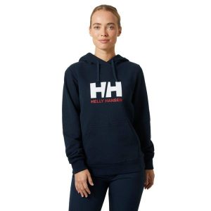 Bluza damska Helly Hansen HH Logo Hoodie 2.0. Niebieskie bluzy Helly Hansen, uniwersalny, bez wzorów, bez kaptura. W wyprzedaży za 335,35 zł.
