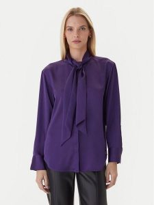 Calvin Klein Bluzka LV044D125G Fioletowy Regular Fit. Fioletowe bluzki Calvin Klein, xs, bez wzorów, z syntetyku, bez kołnierzyka, bez ramiączek. Za 379,99 zł.