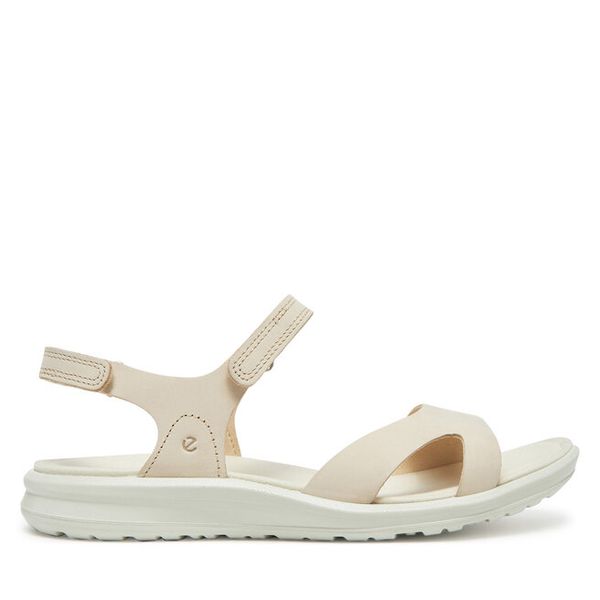 Sandały ECCO. Brązowe sandały ecco, bez wzorów, bez obcasa, na płaskiej podeszwie, bez zapięcia. Za 529,99 zł.