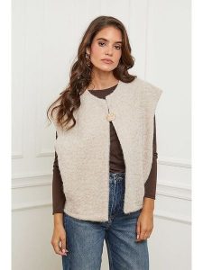 L'armoire de Suzette Kamizelka w kolorze beżowym rozmiar: 34/36. Brązowe kamizelki L'armoire de Suzette, l, bez wzorów, z wełny, bez kołnierzyka, bez ramiączek, bez kaptura. Za 135,45 zł.