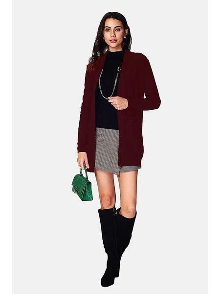 ASSUILI Kardigan w kolorze ciemnoczerwonym rozmiar: 42. Czerwone kardigany Assuili, z kaszmiru. Za 171,68 zł.