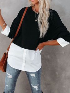 Milan Kiss Sweter w kolorze czarno-białym rozmiar: XL. Czarne swetry oversize Milan Kiss, xl, bez wzorów, bez ramiączek. Za 152,99 zł.