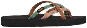 Teva Olawahu damskie klapki japonki. Brązowe klapki Teva, bez wzorów, z materiału, bez obcasa. Za 292,99 zł.