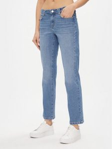 Vero Moda Jeansy 10297462 Niebieski Straight Fit. Niebieskie jeansy Vero Moda, bez wzorów, z bawełny. Za 189,99 zł.