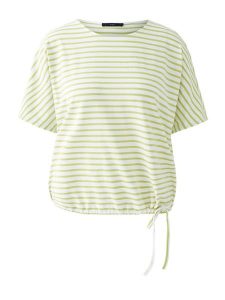 Oui Koszulka w kolorze zielono-białym rozmiar: 44. Zielone bluzki Oui, bez wzorów, z bawełny, bez kołnierzyka, bez ramiączek. Za 165,99 zł.