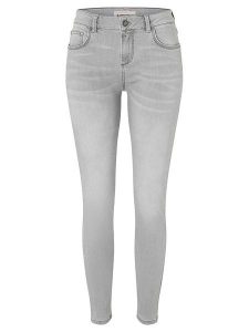 Timezone Dżinsy "Aleena" - Slim fit - w kolorze jasnoszarym rozmiar: W26/L28. Szare jeansy Timezone, z aplikacjami. Za 131,74 zł.