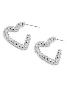 MOODE Kolczyki-kreole "Berenice" rozmiar: onesize. Szare kolczyki MOODE, ze stali. Za 39,99 zł.