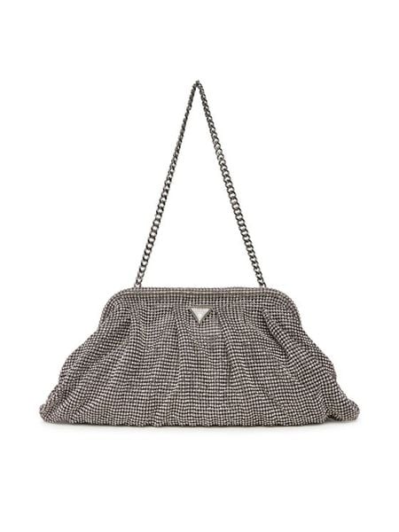 Guess Torebka Zalina Mini HWRY93 50710 Srebrny. Szare torebki klasyczne Guess, z aplikacjami, z tworzywa sztucznego, bez dodatków. Za 549,99 zł.