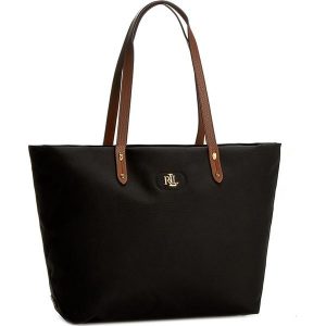 Torebka LAUREN RALPH LAUREN - Tote N91 L6736 YL046 A0001 Black. Czarne shopper bag marki Lauren Ralph Lauren. W wyprzedaży za 399,00 zł.