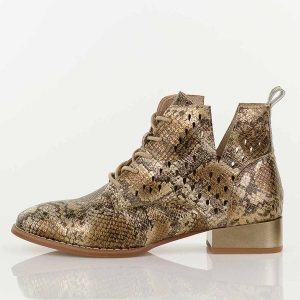 Złote wąż botki damskie na obcasie M.Daszyński Sa197-29. Żółte botki M.Daszyński, na jesień, w ażurowe wzory, z jeansu, bez obcasa, na obcasie, bez zapięcia. Za 229,00 zł.