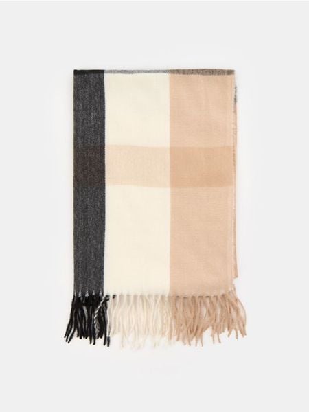 Szalik w kratę - wielobarwny. Szaliki Sinsay, bez wzorów. Za 39,99 zł.