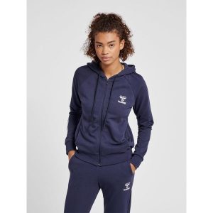 Damska bluza z kapturem zapinana na zamek Hummel Noni 2.0. Niebieskie bluzy Hummel, xs, bez wzorów, z kapturem. W wyprzedaży za 180,00 zł.