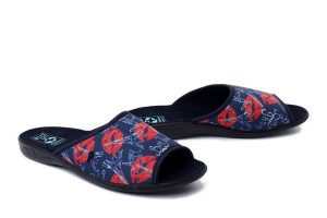 ADANEX 28295 SAK1VV granatowy, kapcie damskie. Niebieskie kapcie Adanex, bez wzorów. Za 59,99 zł.