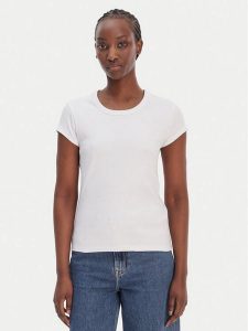 BOSS T-Shirt C_Ecute 50554675 Biały Slim Fit. Białe t-shirty Boss, m, bez wzorów, z bawełny, bez kołnierzyka, bez ramiączek. Za 279,99 zł.