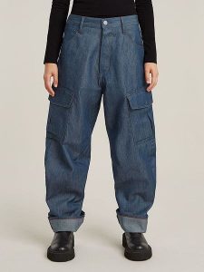 G-Star Dżinsy "Cargo 3D" - Boyfriend fit - w kolorze niebieskim rozmiar: W25/L30. Niebieskie jeansy G-Star, z aplikacjami. Za 282,99 zł.