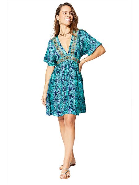 Ipanima Sukienka w kolorze niebieskim rozmiar: 34-40. Niebieskie sukienki Ipanima, bez wzorów, klasyczne, bez kołnierzyka, bez ramiączek, mini, rozkloszowane. Za 79,21 zł.