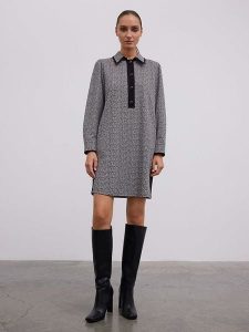 BGN Sukienka w kolorze czarno-szarym rozmiar: 38. Czarne sukienki BGN, na co dzień, bez wzorów, bez kołnierzyka, bez ramiączek, mini, proste. Za 195,77 zł.