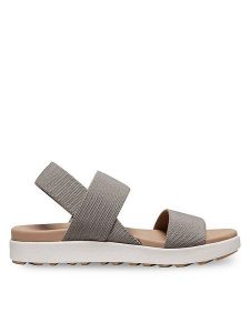 Keen Sandały Elle Backstrap 1027160 Beżowy. Brązowe buty trekkingowe Keen, bez wzorów, z materiału, bez obcasa, bez zapięcia. Za 234,59 zł.