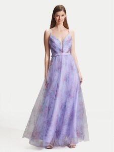 Hey Kyla Sukienka wieczorowa 5AG045HK Fioletowy Slim Fit. Fioletowe kombinezony Hey Kyla, bez wzorów, z syntetyku, wizytowe, bez kołnierzyka, bez ramiączek. Za 699,99 zł.
