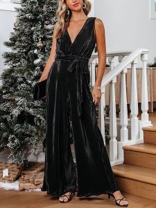 Milan Kiss Kombinezon w kolorze czarnym rozmiar: L. Czarne kombinezony Milan Kiss, l, bez wzorów, z tkaniny, bez kołnierzyka, bez ramiączek. Za 173,99 zł.