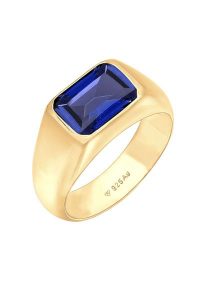 Elli PREMIUM Sygnetem Damski Chunky Sapphire Blue 925 Sterling Silver Stroje Wieczorowe Pierścionki 1 ct. Niebieskie pierścionki Elli PREMIUM, z szafirem, srebrne. Za 378,99 zł.