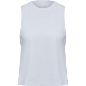 Damski tank top Hummel Mt Vanja. Białe topy Hummel, bez wzorów, sportowe, bez kołnierzyka, bez ramiączek. Za 196,00 zł.