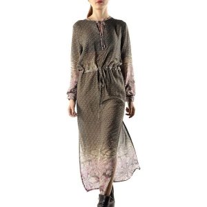 Sukienka w kolorze khaki ze wzorem. Brązowe sukienki marki Sexy Woman. W wyprzedaży za 139,95 zł.